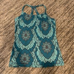 Prana tank, blue/green, large.